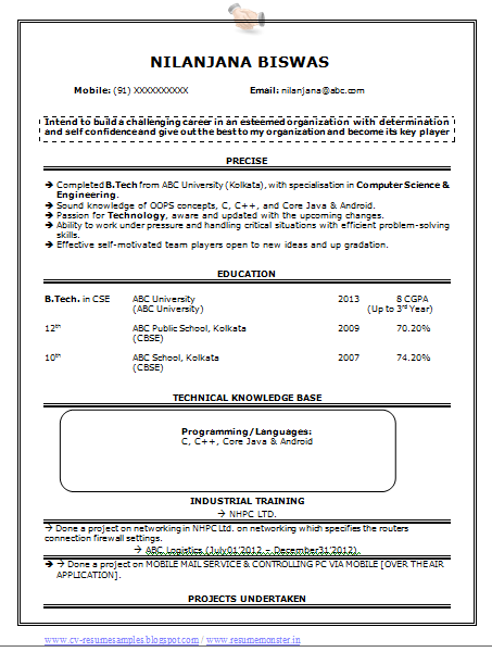 over 10000 cv and resume samples with free download  computer science  u0026 engineering resume sample