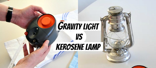 Gravity light runs without electricity, battery or any type of power source unlike traditional unhealthy kerosene lamps via geniushowto.blogspot.com science and technology news and gadgets