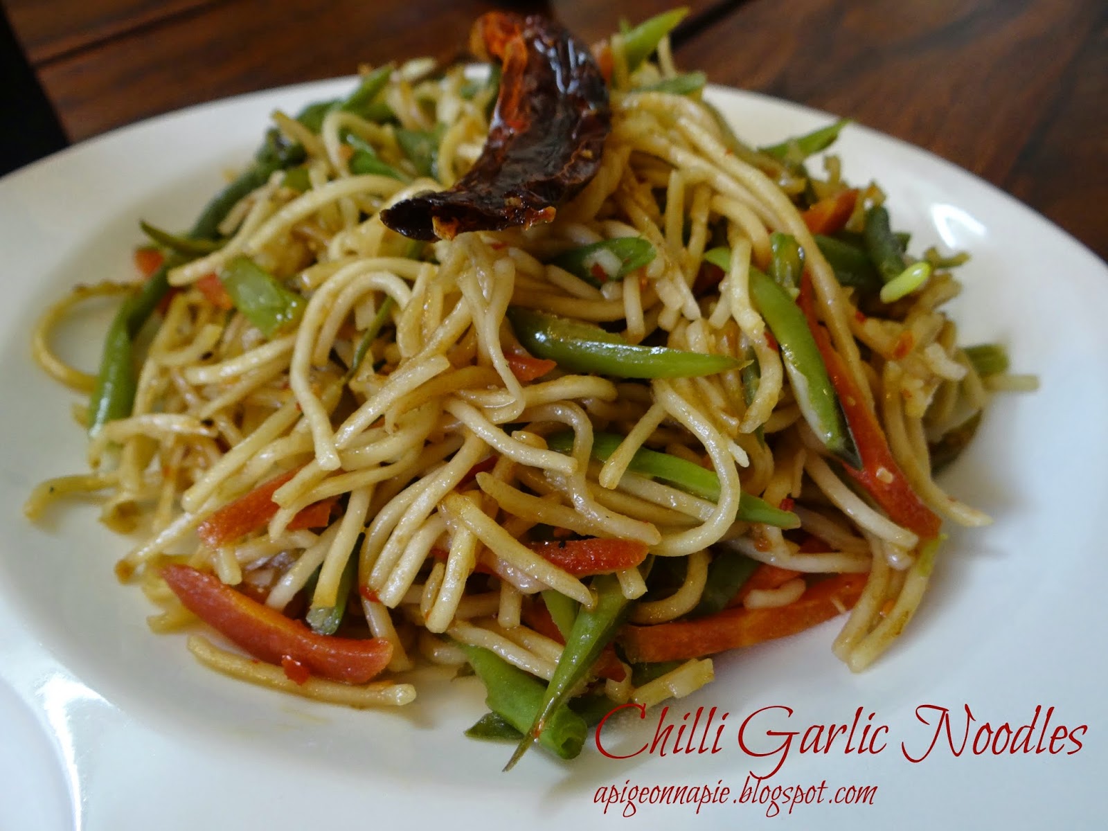 apigeonnapie Chilli Garlic noodles