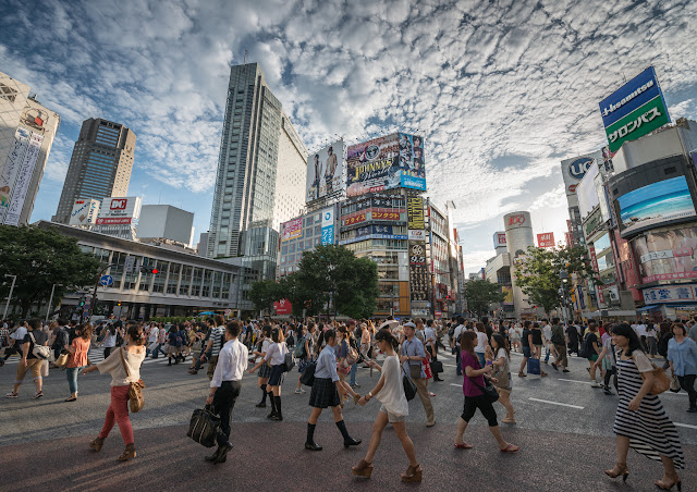 Japoneses en Shibuya