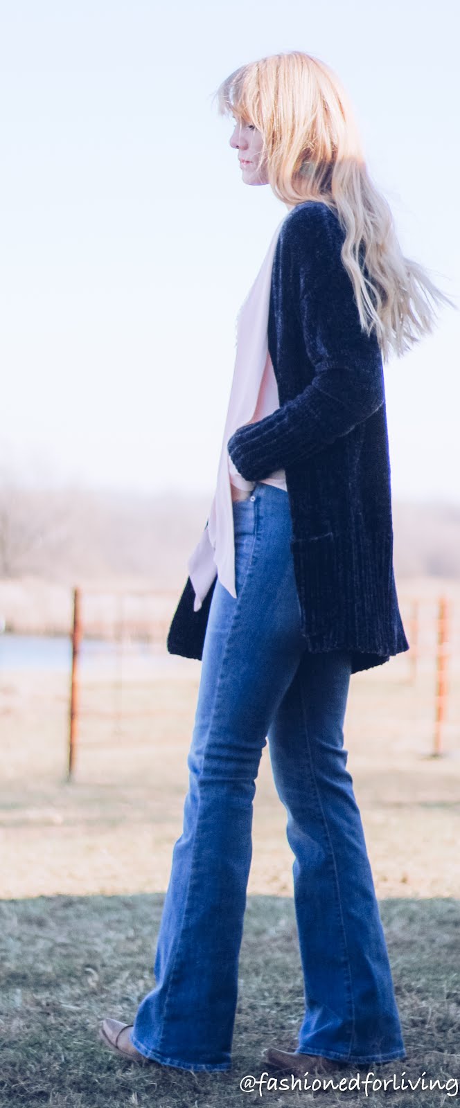 flare jeans and boots
