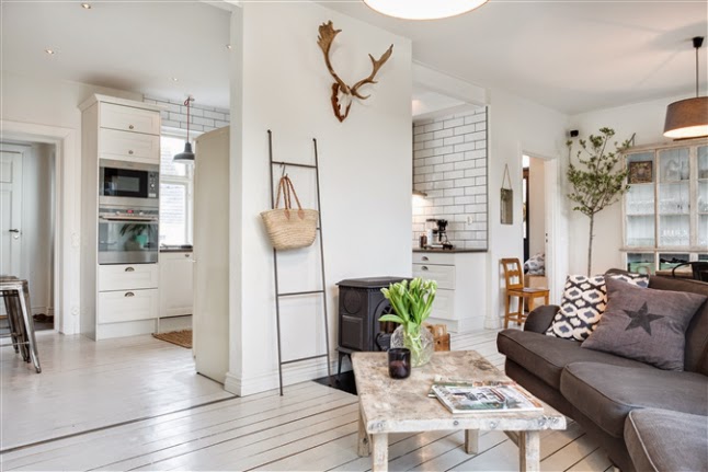 Stile industriale in una casa nordica home shabby home ... Casa nordica arredamento