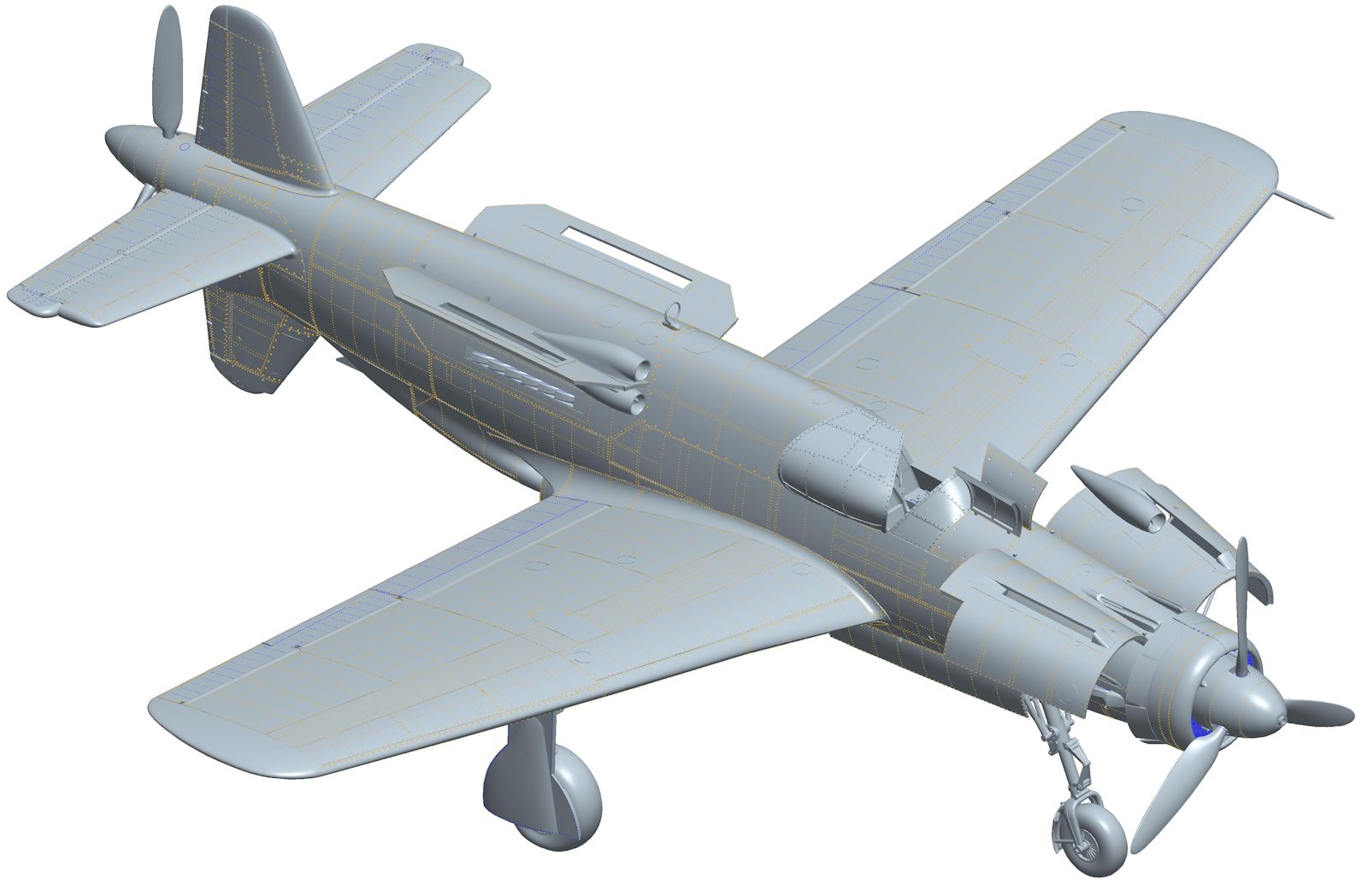Bauplan Dornier Do-19 Modellbauplan Motorflugmodell