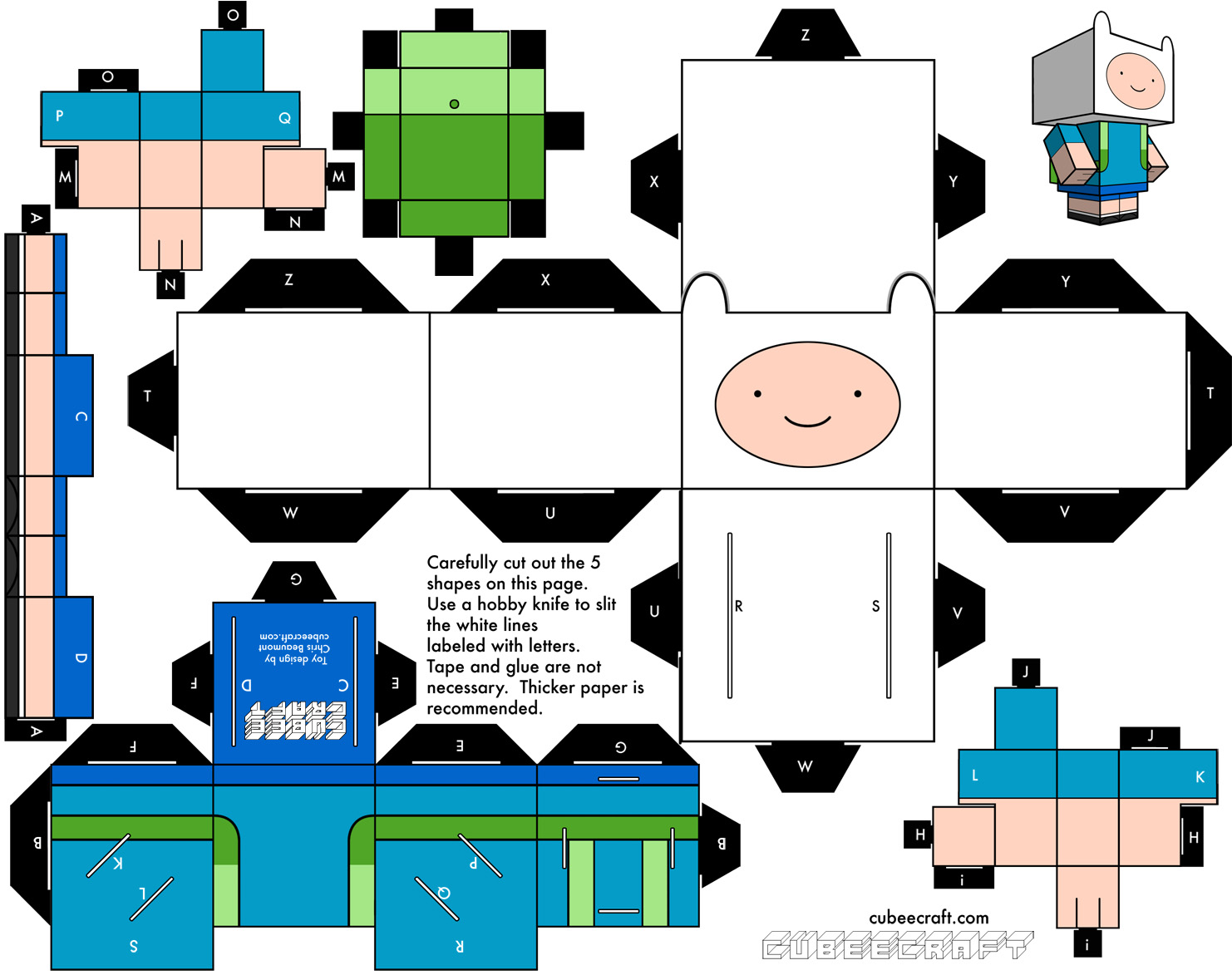 Papercraft Minecraft Steve para imprimir e montar. Vários modelos