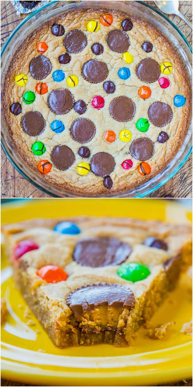 Triple Peanut Butter Cookie Pie