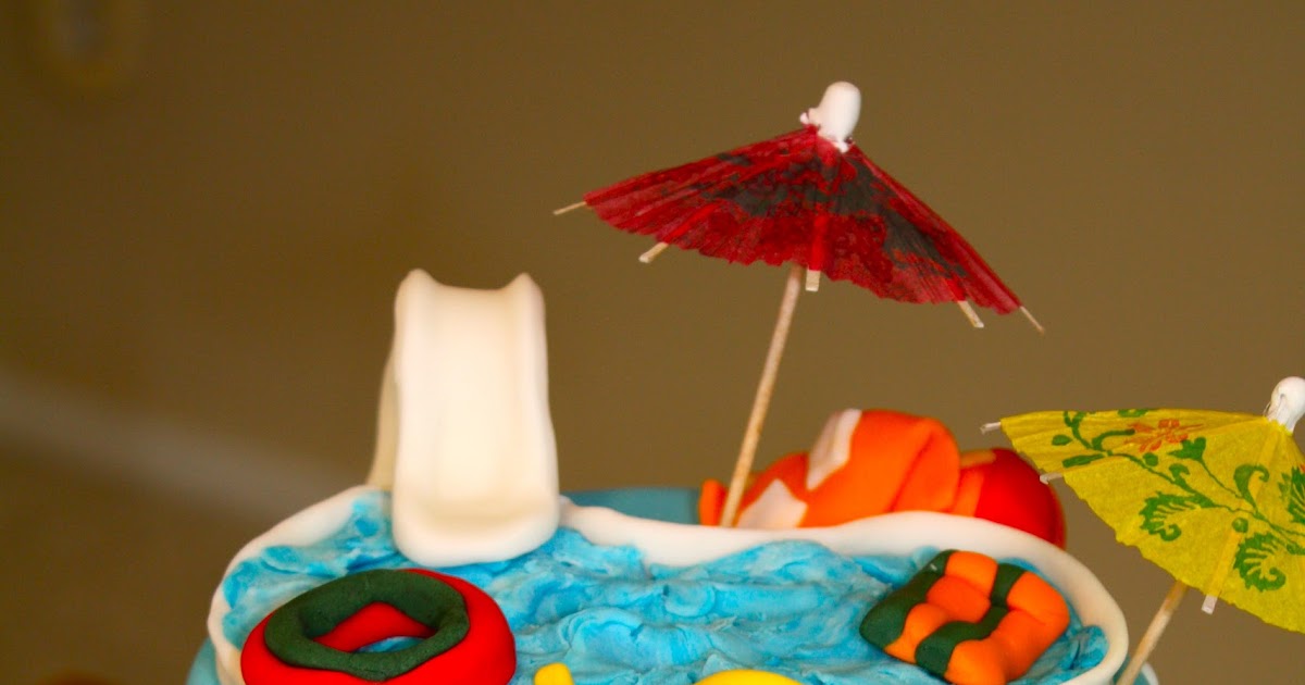 bumble cakes Summer Pool Party Birthday Cake!