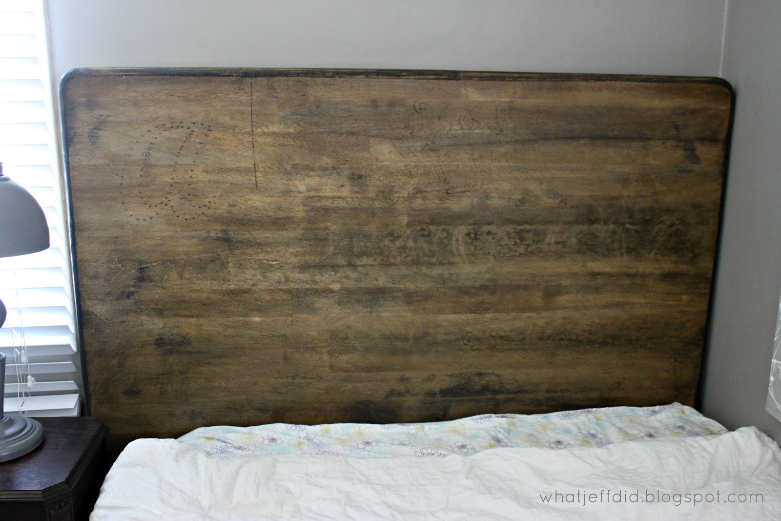 Look What Jeff Did DIY Headboard from Table Top