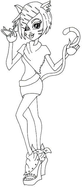 Monster high  Toralei Stripe Coloring pages