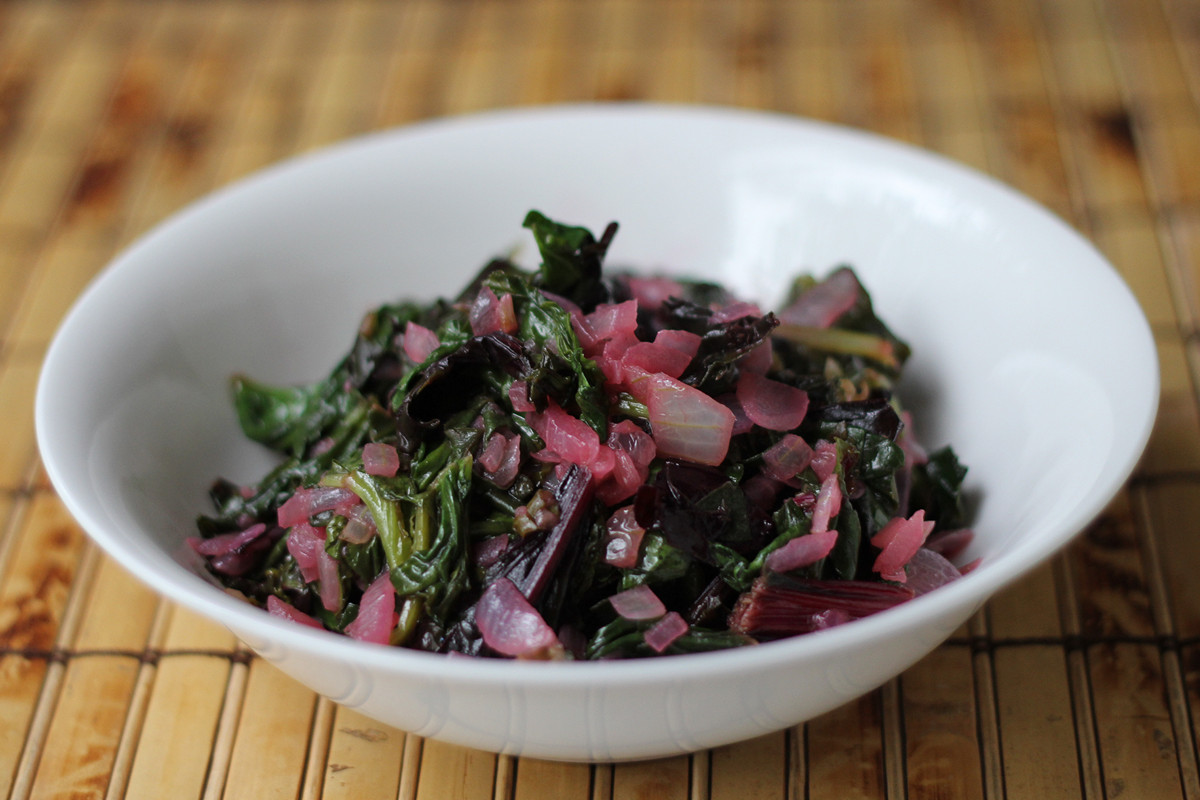 Cookistry Tarted Up Spinach and Beet Greens