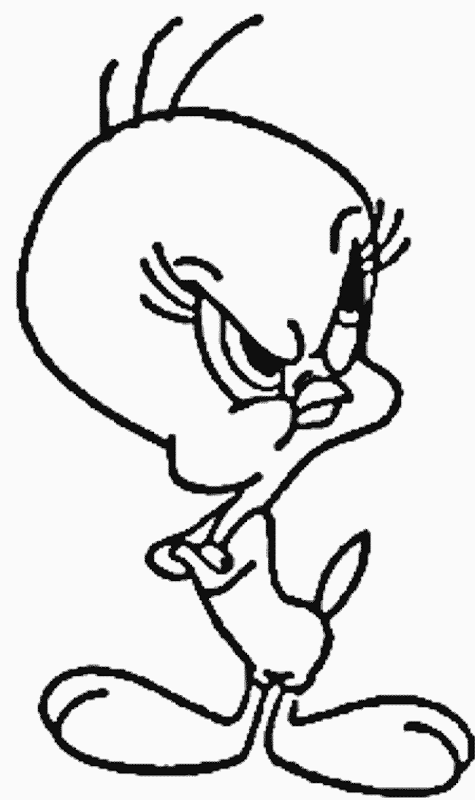 Tweety Coloring pages Printable Cartoon For Kids title=
