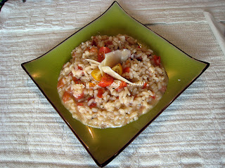 Risotto Pomodoro E Formaggio Blu (tomates Y Queso Azul)
