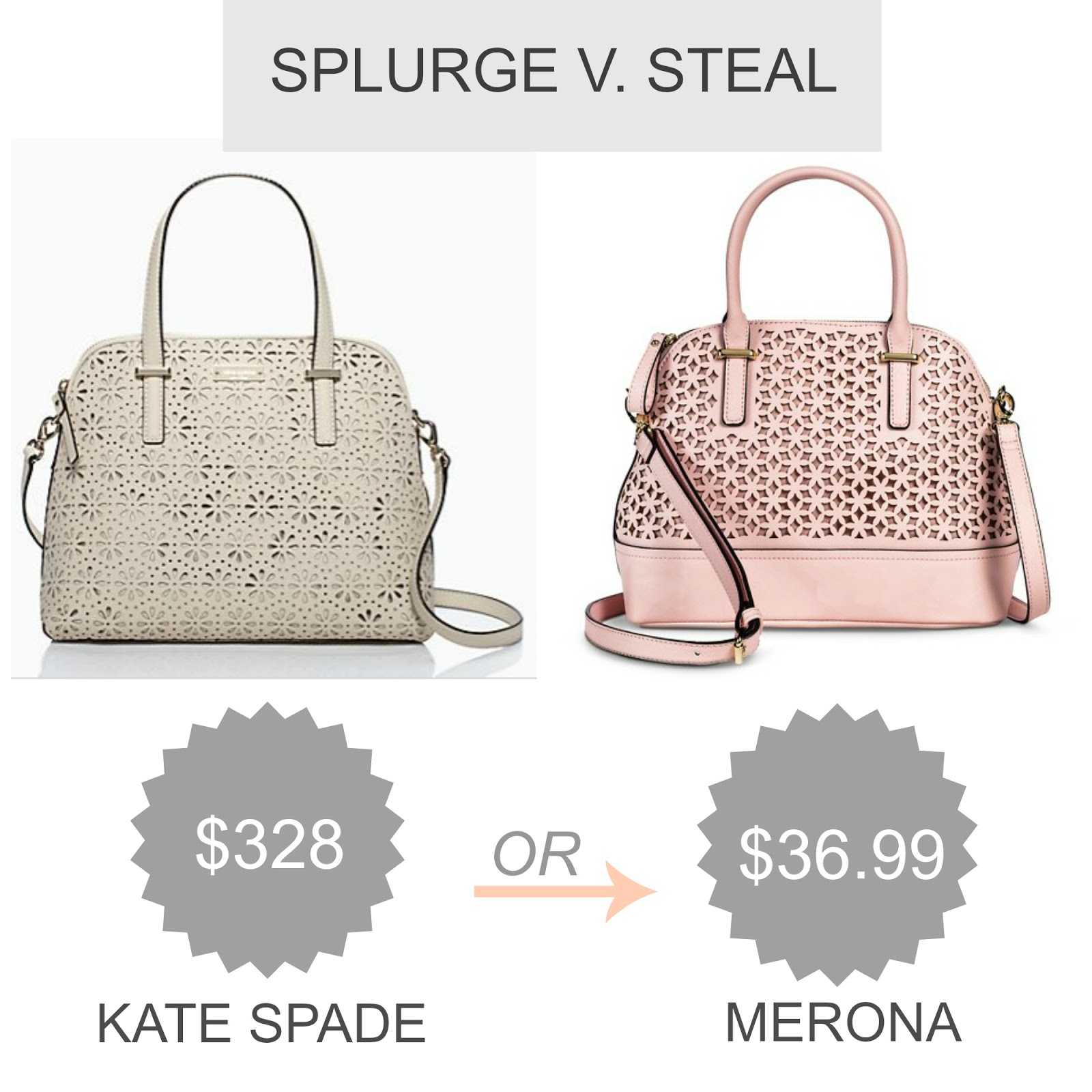 Tracy's Notebook of Style Splurge V. Steal Kate Spade Handbag "Look