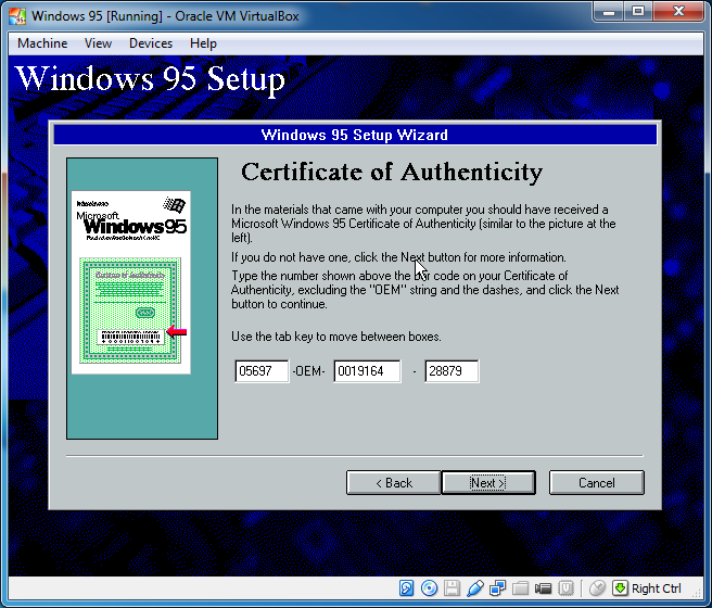 Windows 95 image file