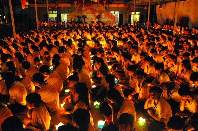 chùa hoa khai,khóa tu mùa hè,đăk nông,thắp nến,tri ân