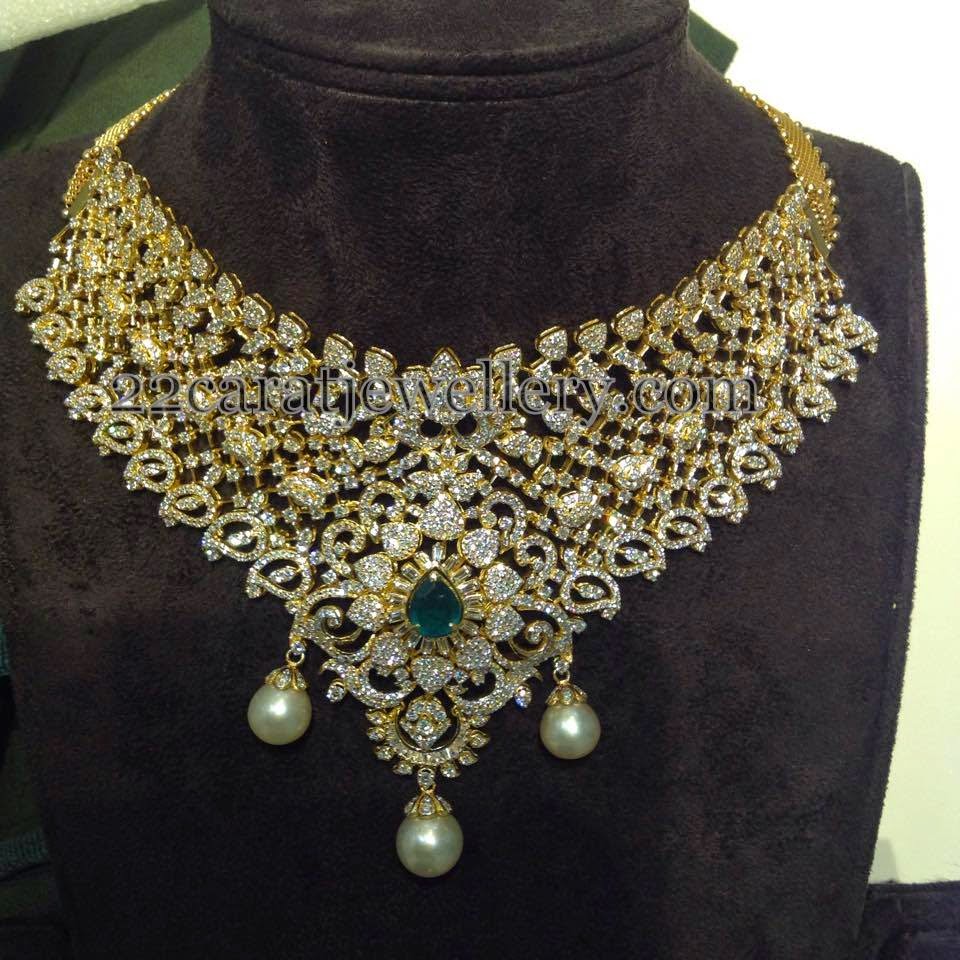 Diamond Mango Necklace Jewellery Designs