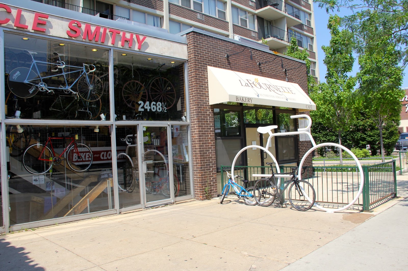 Bike Walk Lincoln Park Fun new bike racks along Clark Street