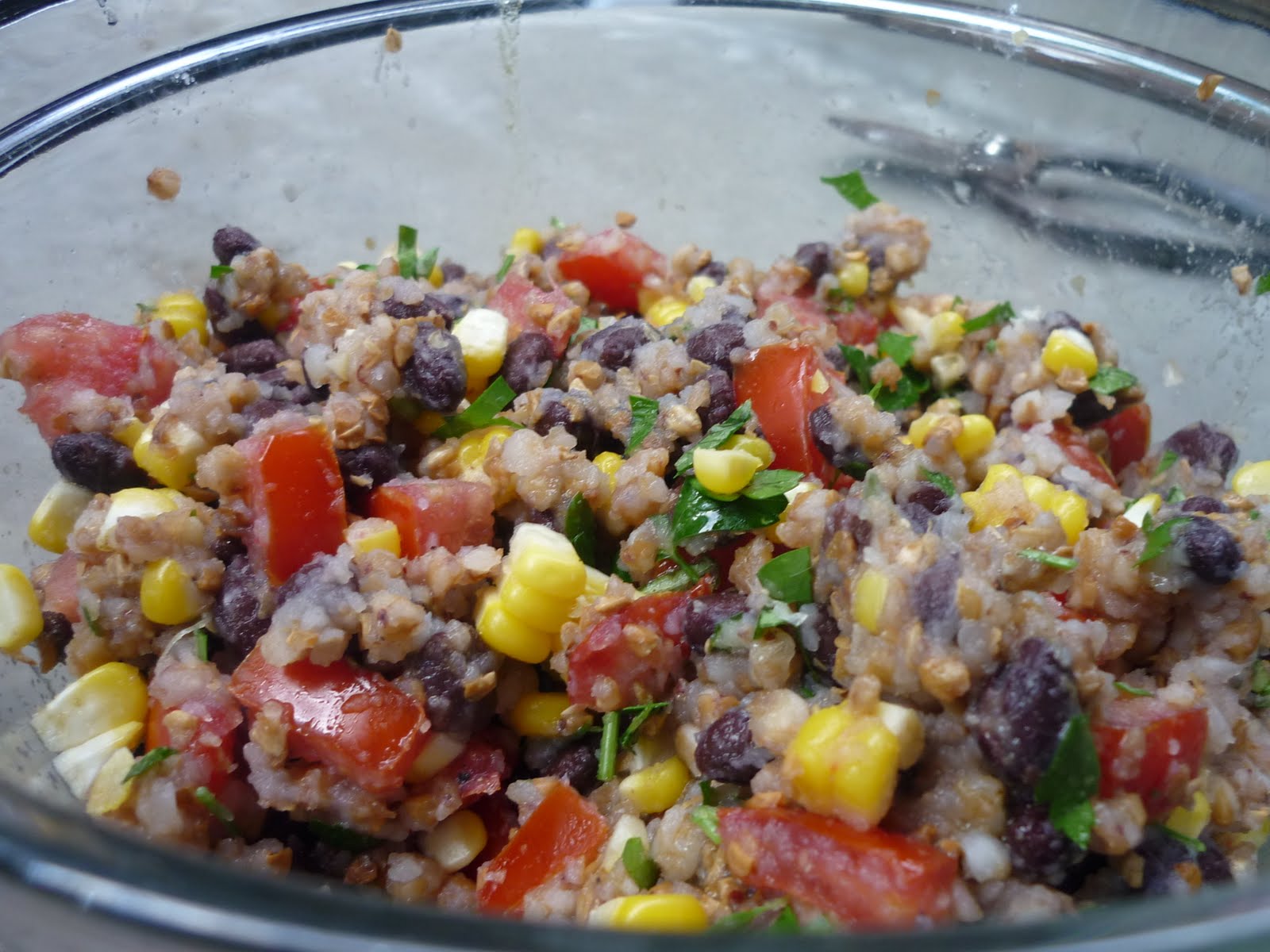Leslie Cardamom Hearty and Fresh Black Bean and Buckwheat Dinner Salad