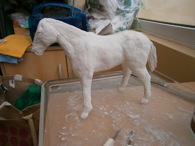 air dry clay horse sculpture