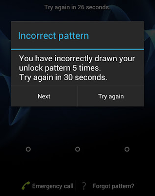 Cara Membuka Handphone Android Yang terblokir karena lupa atau salah pola/pattern