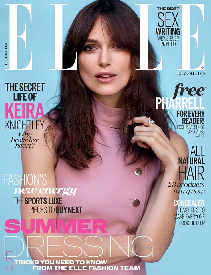 Keira Knightley covers Elle UK July 2014