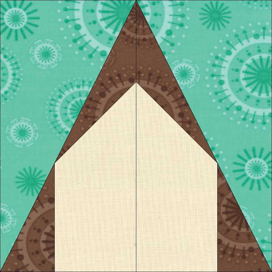 Tops to Treasures S'more Rows.6 Paper Pieced Tents