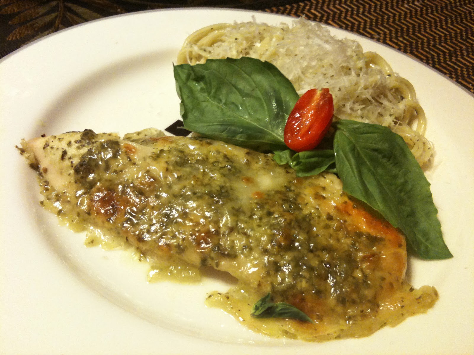 NY FoodGasm Green Chicken Parmesan with Pesto