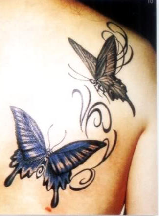 New Butterfly Tattoos on Shoulder