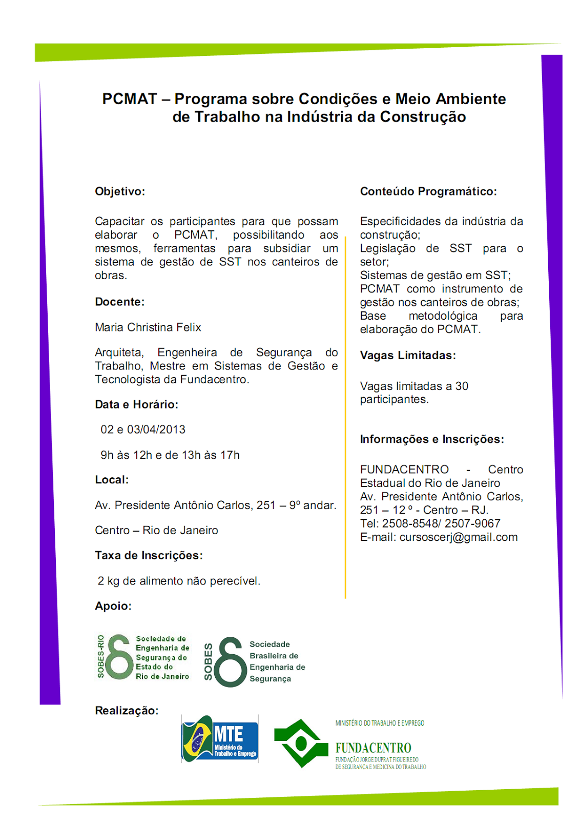 Trabalho curso seguro