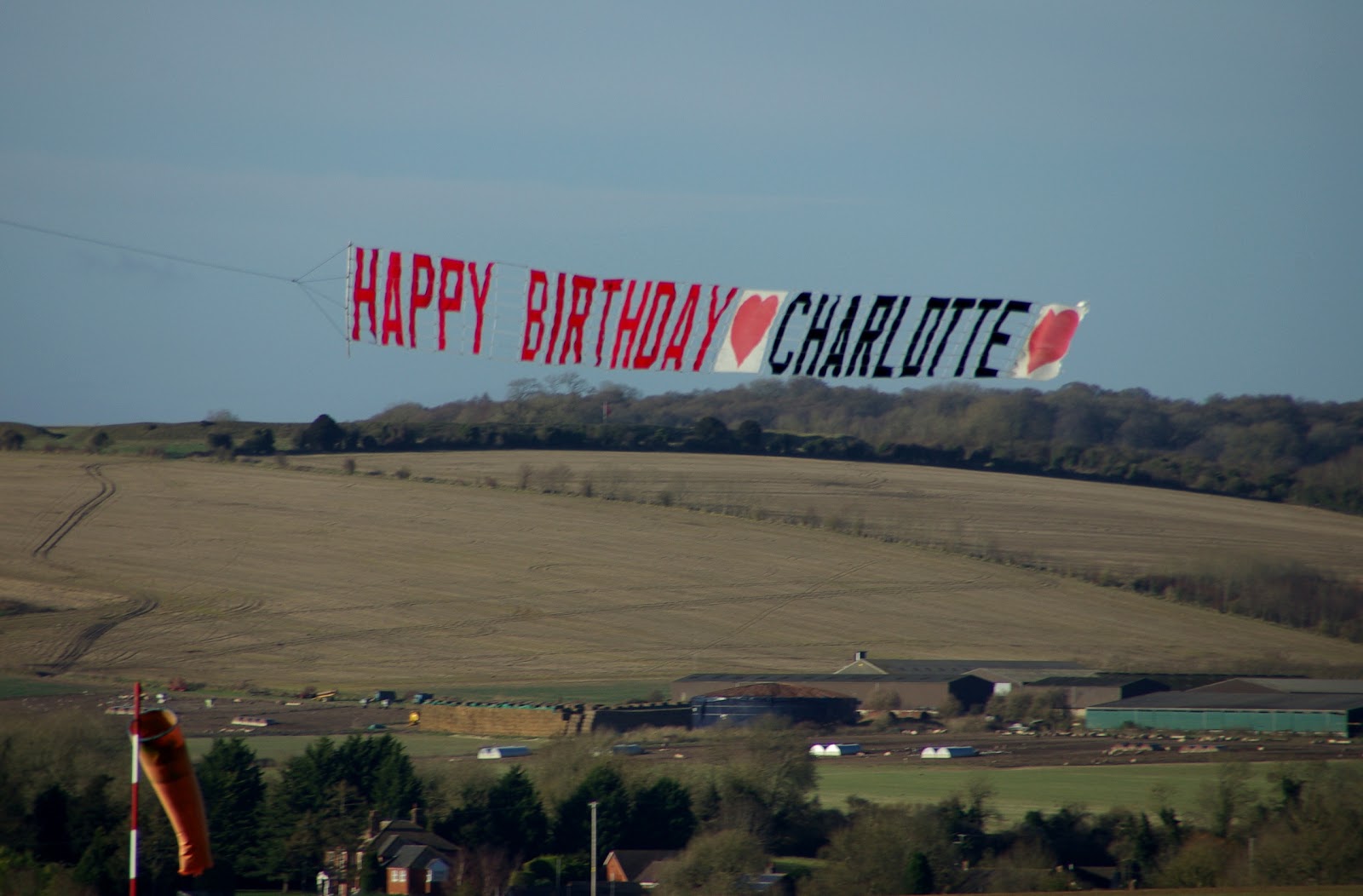Aerial Advertising with Airads: Happy Birthday Charlotte
