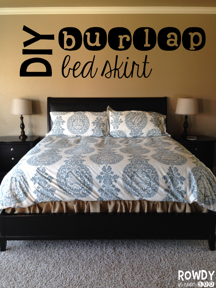 Burlap Bed Skirt Rowdy in Room 300