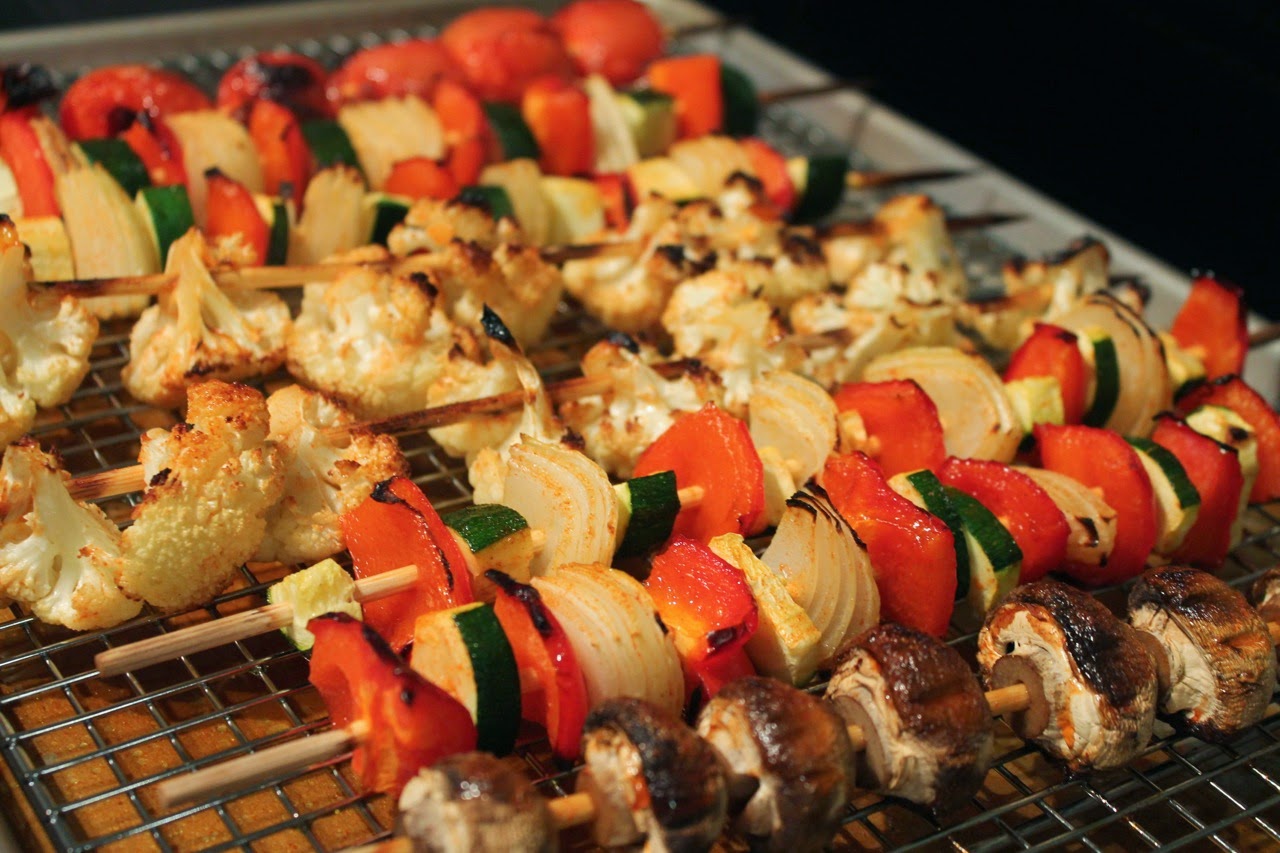 Cook In / Dine Out Broiled Vegetable Skewers