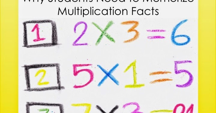 Not Your Mother's Math Class: Why Students Need to Memorize