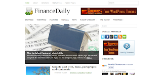 FinanceDaily Wordpress Template for eCommerce Related Websites And Blog's 