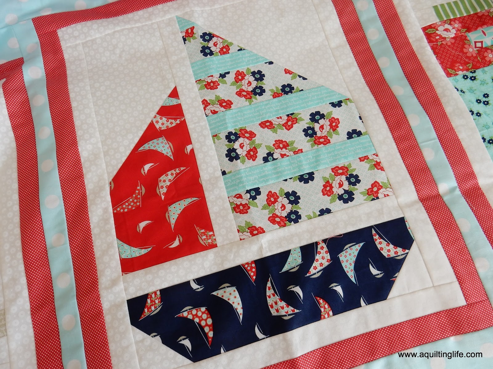 Snapshots Sail Boat Quilt Block A Quilting Life