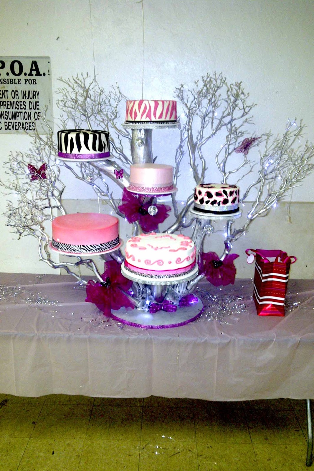 Hector's Custom Cakes Tree Cake Stand Quinceanera/Sweet 16 Tree Stand