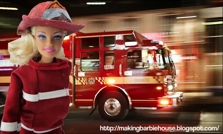 barbie fire truck