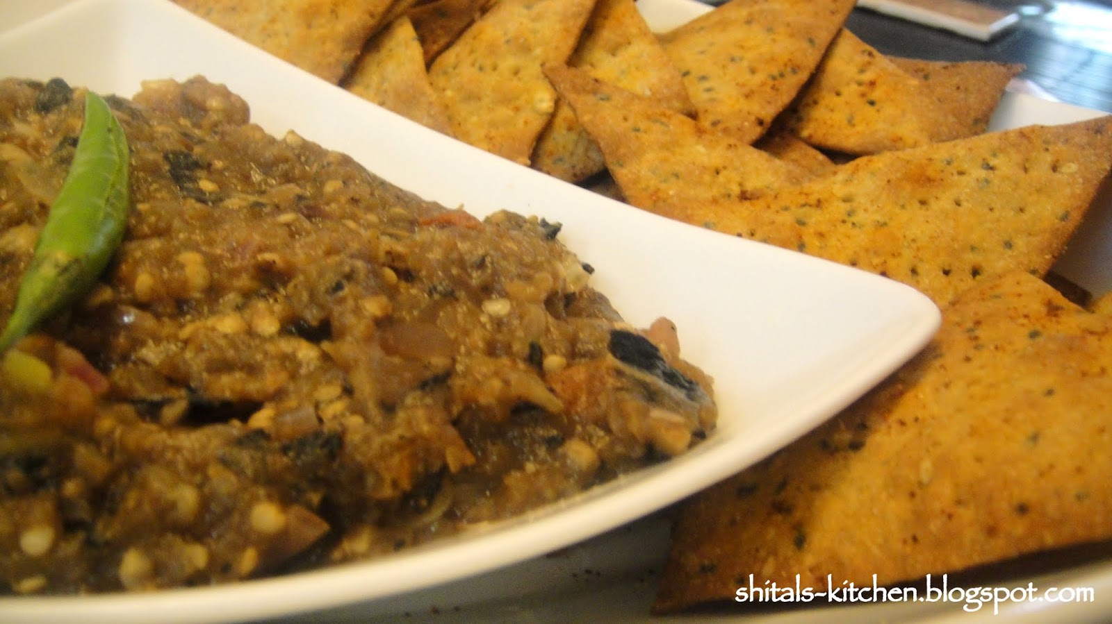 Shital'sKitchen Roasted Garlic & Eggplant Dip