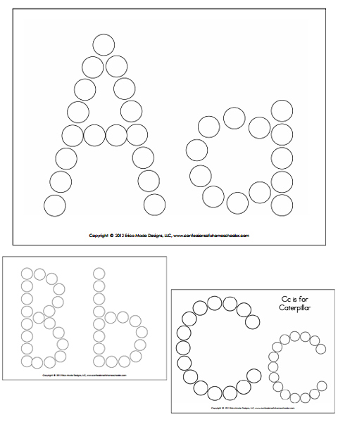 Abc Coloring Pages Alphabet Do A Dot Worksheets