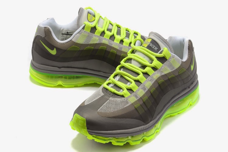 grey and lime green air max