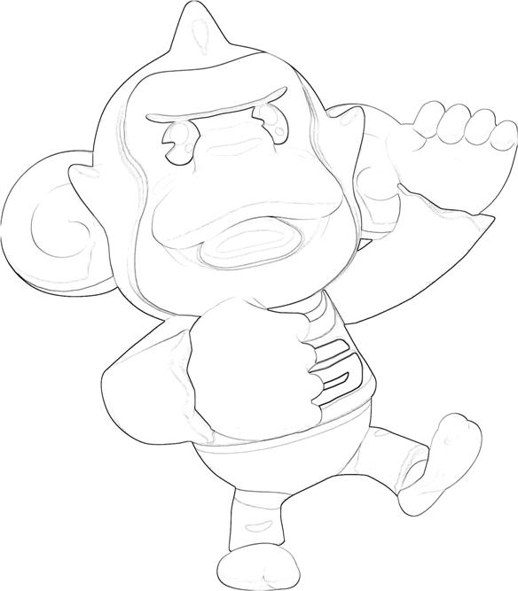 Super Monkey Ball Coloring Pages Sketch Coloring Page