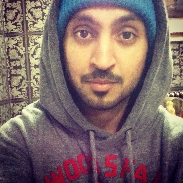 Candid Diljit Dosanjh at home in casual mood