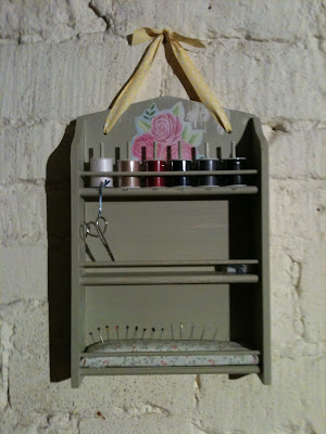 Sewing Rack made by upcycling an old spice rack