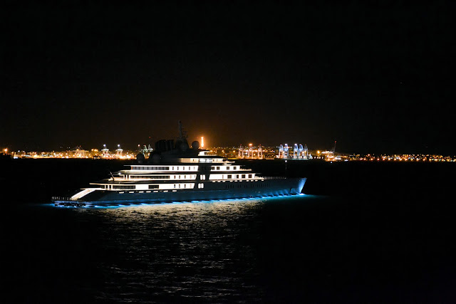 Claiming the title of world's largest yacht, the Azzam is privately owned by the President of the United Arab Emirates.