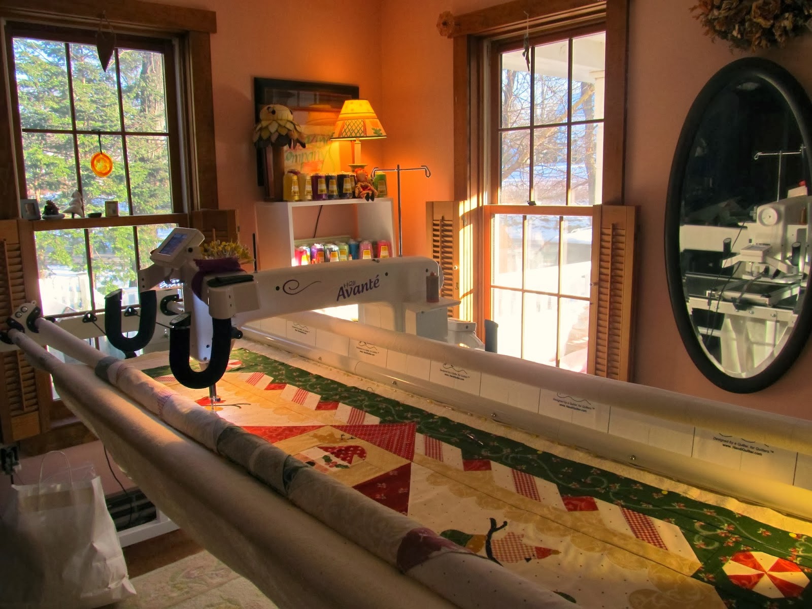 Cozy Little Quilts Peppermint Place quilt at the Quilters