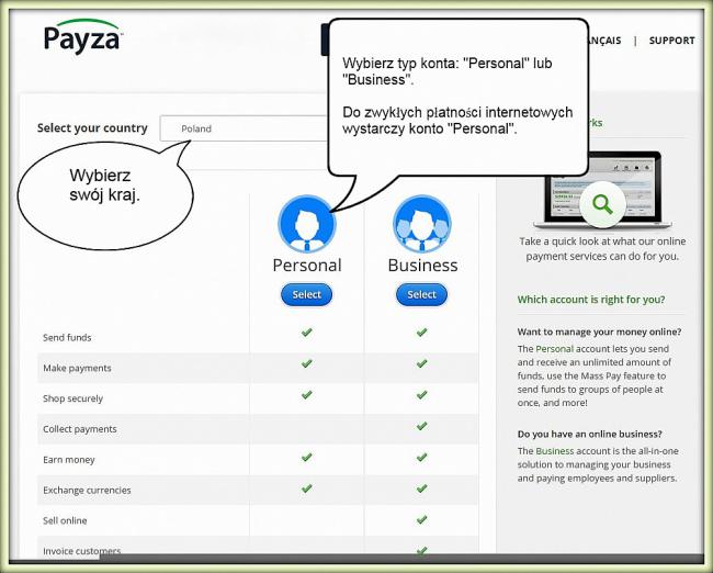 Payza — jakie konto wybrać? "Personal" (konto osobiste) lub "Business" (konto firmowe)? Payza — jakie konto wybrać? "Personal" (konto osobiste) lub "Business" (konto firmowe)?