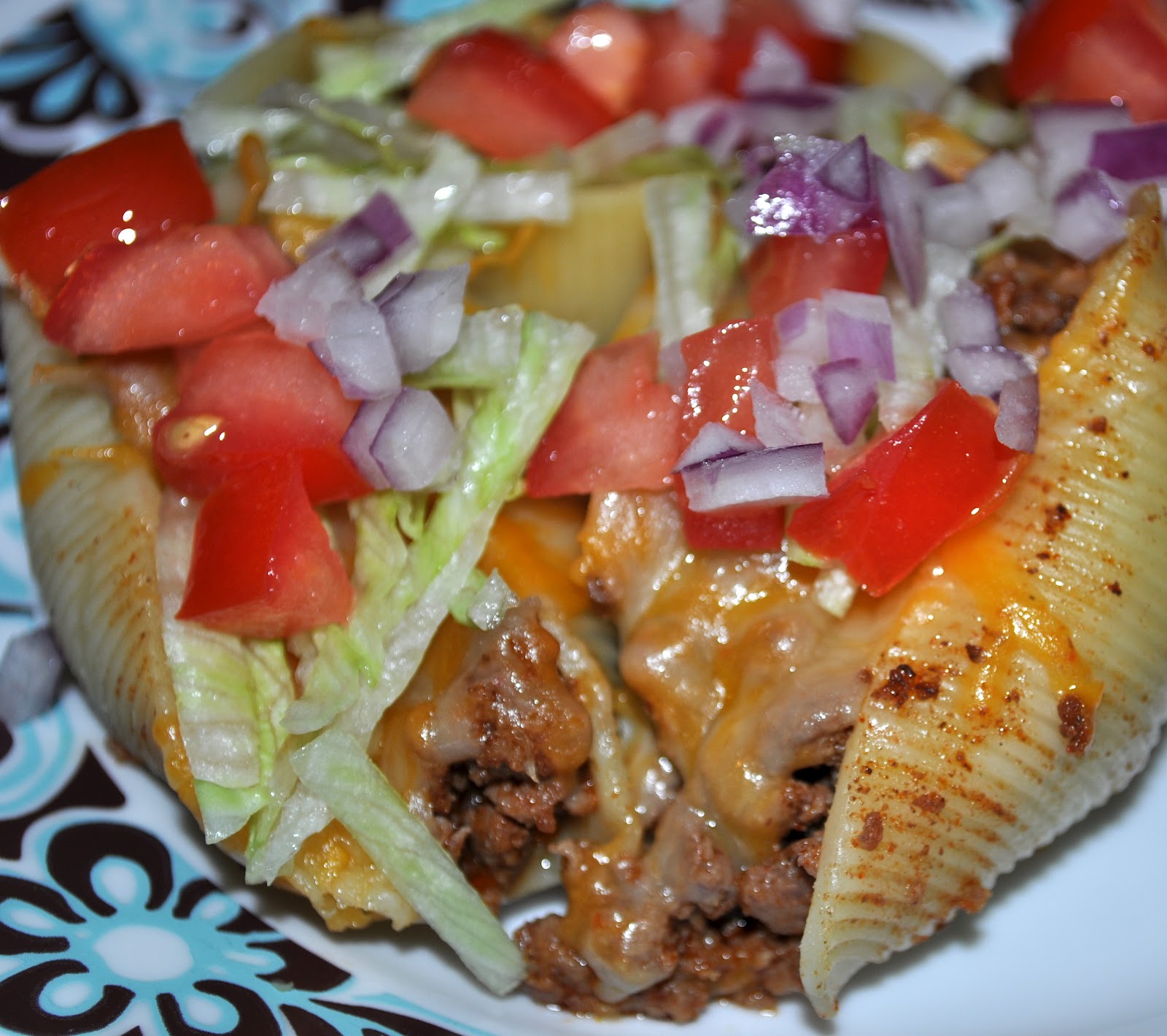 A Pocket Full Of Buttons Taco Stuffed Shells {recipe}