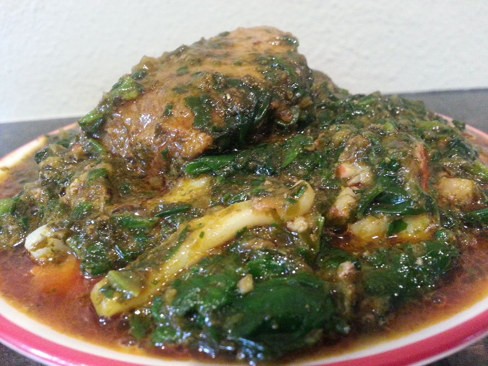 Myne Whitman Writes: My Afang Soup Recipe with Okazi and Spinach