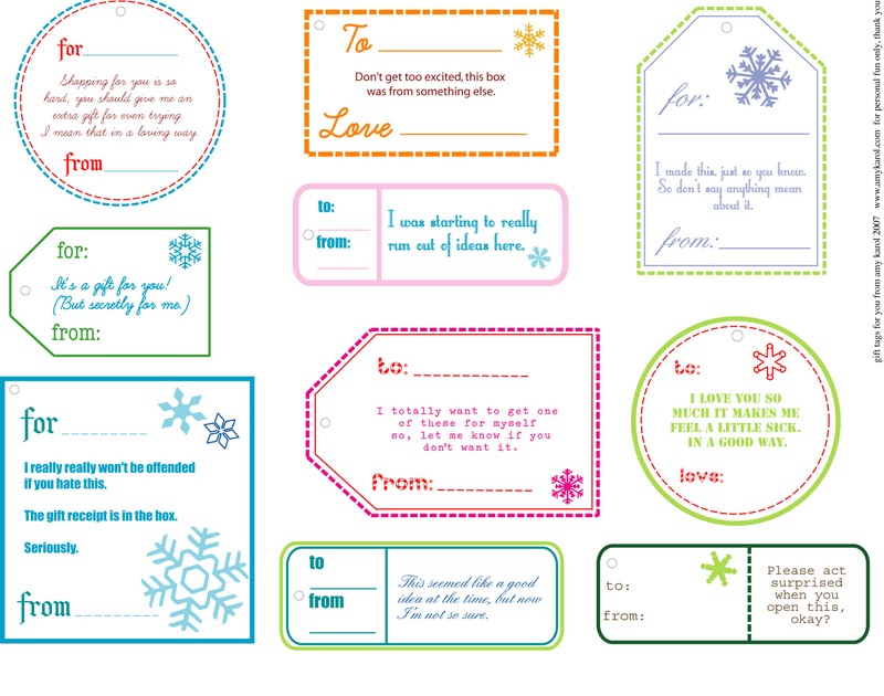 Printable gift tags, knitting tags, crochet gift tags labels, dishcloth Printable Gift Tags for Christmas : Let's Celebrate!