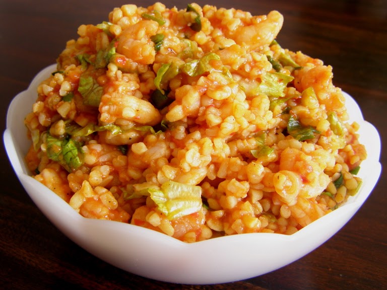 travel & food Pilaf z bulguru i krewetek (Karidesli Bulgur Pilavi)