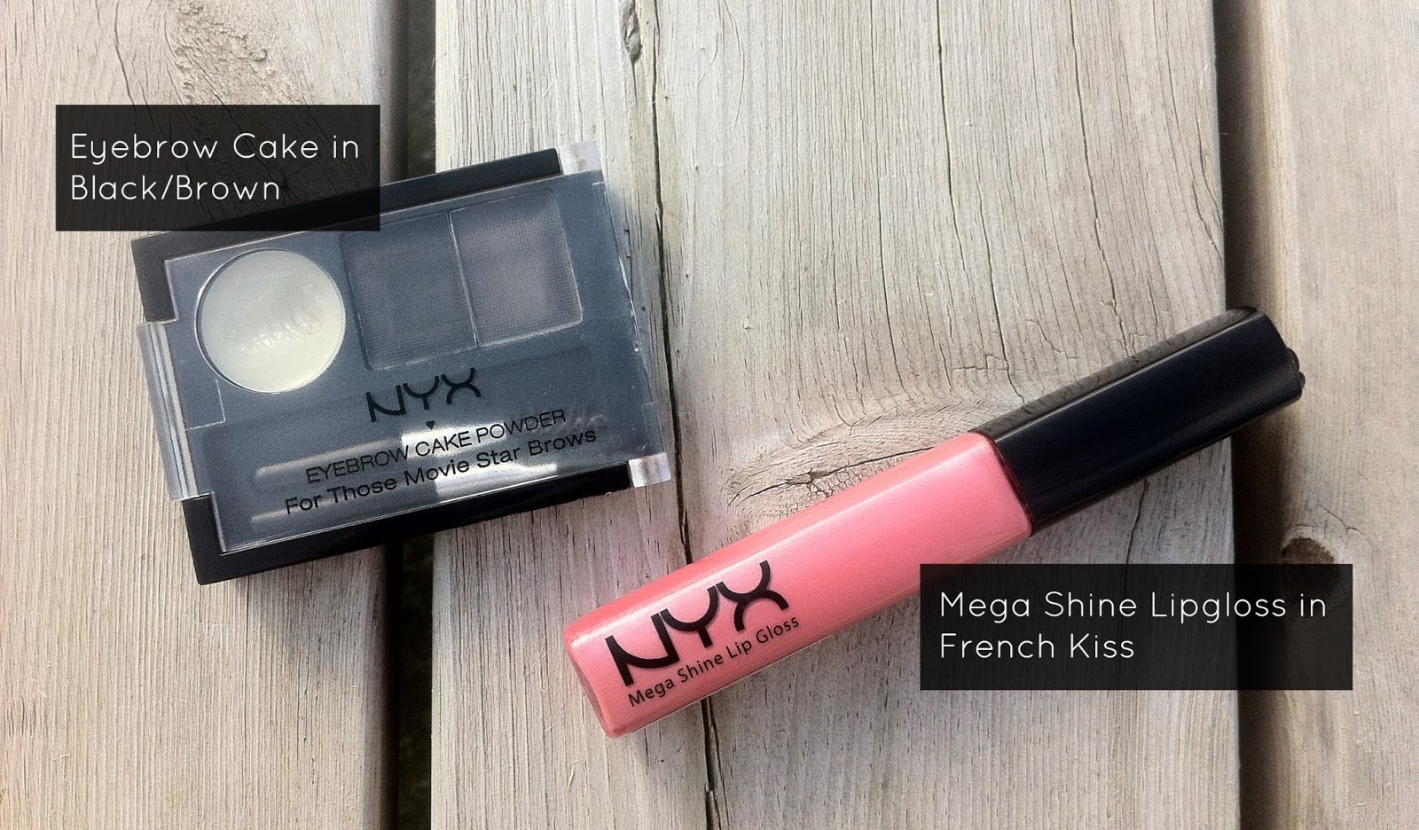 NYX Mega Shine Lip Gloss & Eyebrow cake powder MakeupPixi3